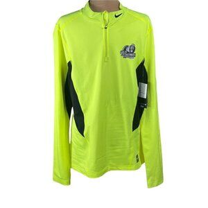 NWT Nike Pro Combat Dri-Fit Old Dominion Monarchs Chartreuse 1/4 Zip Pullover L